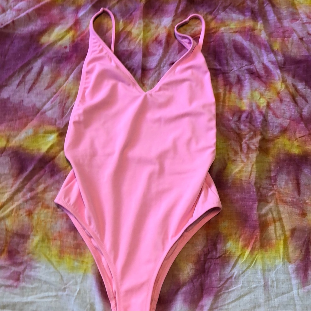 Pink top shop one peice size s but can fit xs